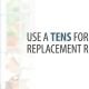 Use of TENS for knee replacement rehabilitation